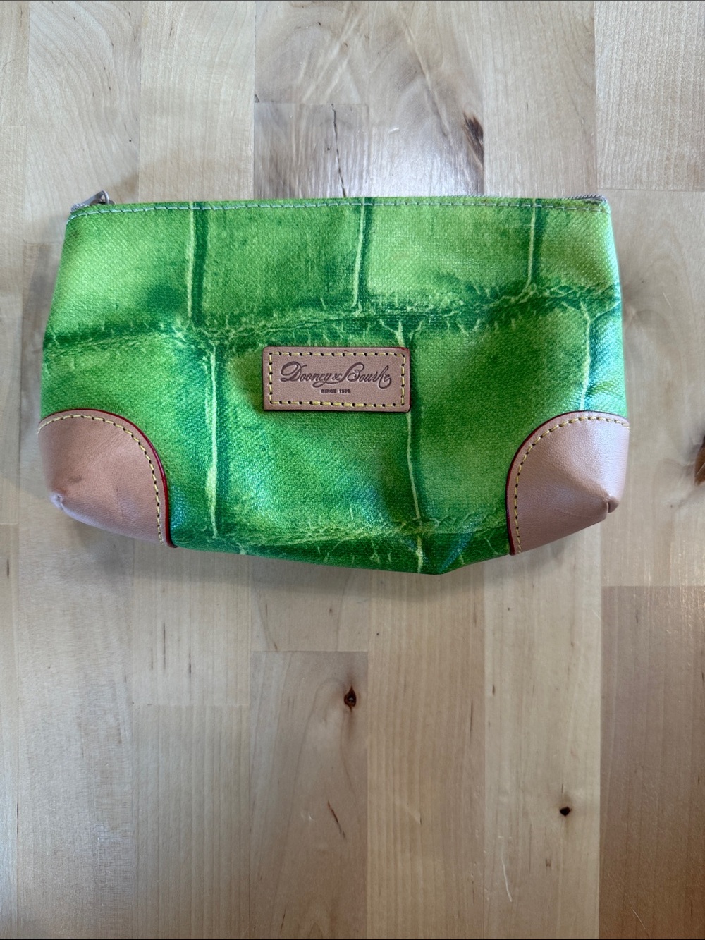 Vintage Dooney & Bourke Bamboo Canvas Pouch
